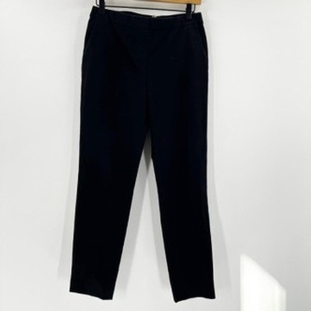 Theory Womens Black Elastic Waist Straight Leg Casual Pants Size 4